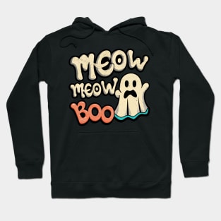 Meow Meow Boo Kawaii Cat Halloween Hoodie